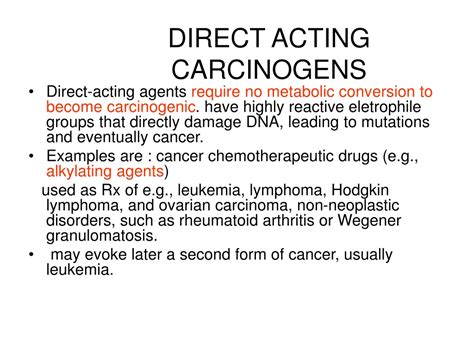 direct acting carcinogens